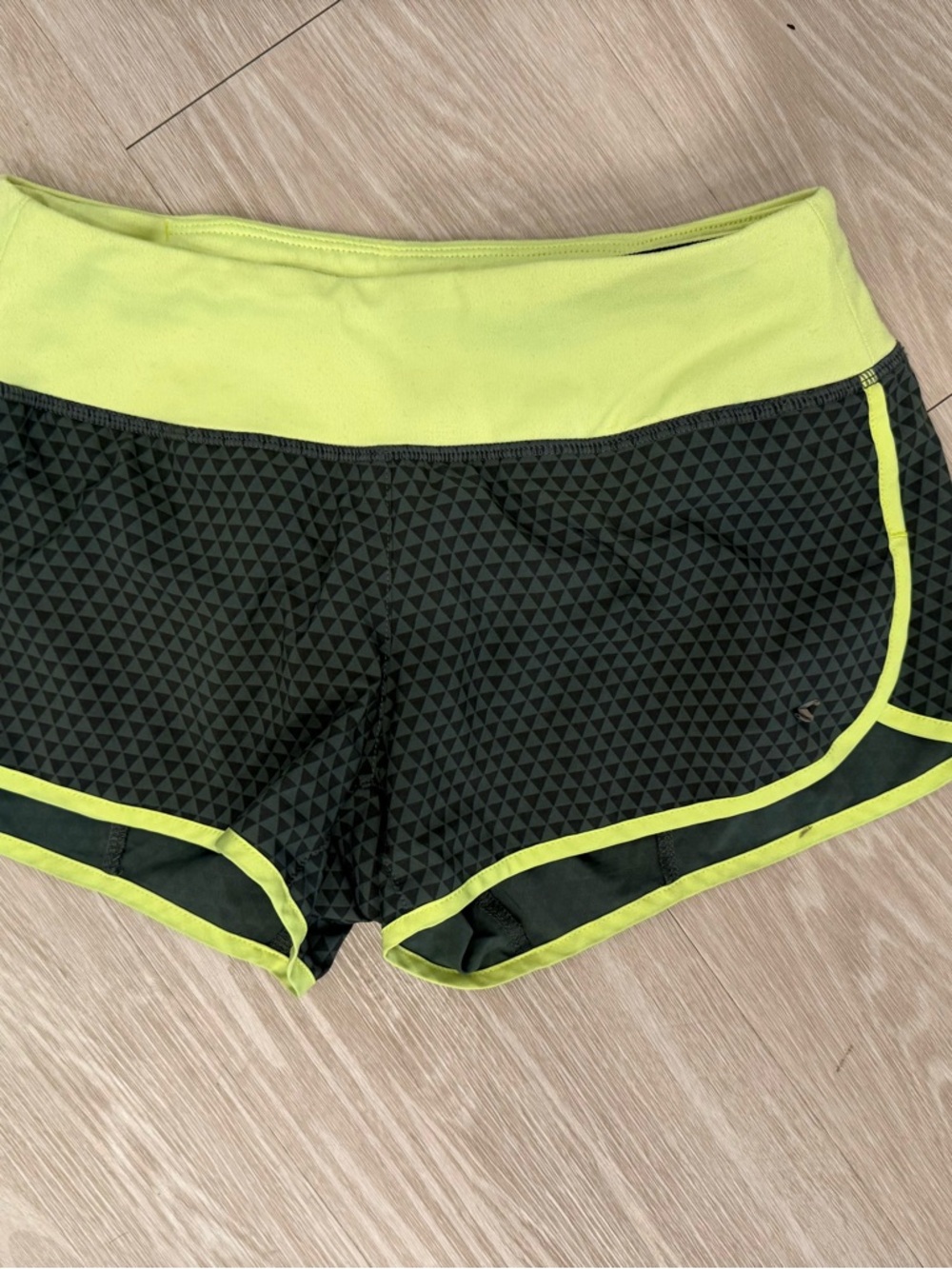 Nike Women’s Black & Neon Yellow Athletic Shorts